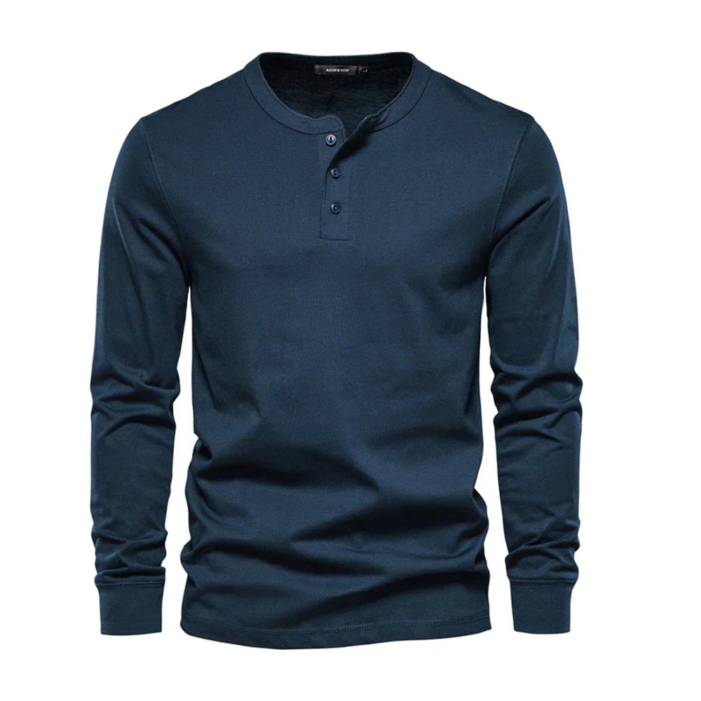 Henley long sleeve shirt - timeless men’s casual top
