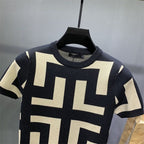 Men's unique design casual t-shirt - eye-catching patterned short sleeve top