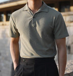 Old money sorrento polo - elegant green men's polo shirt