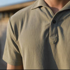 Old money sorrento polo - elegant green men's polo shirt