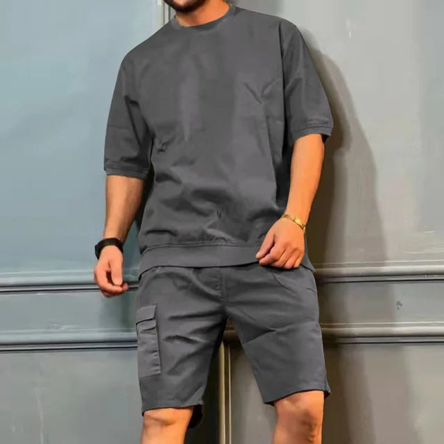 Men's t-shirt casual lounge set – soft fabric for everyday relaxation - stylish and versatile design