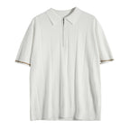 Men's polo shirt with zip neck - premium lightweight fabric for casual outings