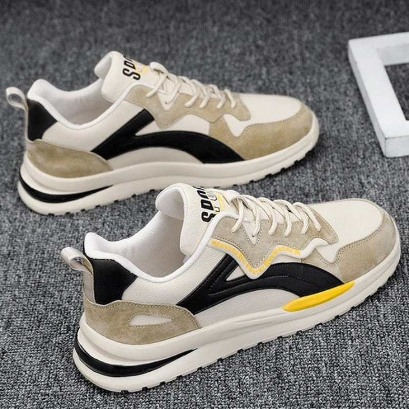 Men's low suede sneakers for casual and everyday wear - lightweight breathable trainers
