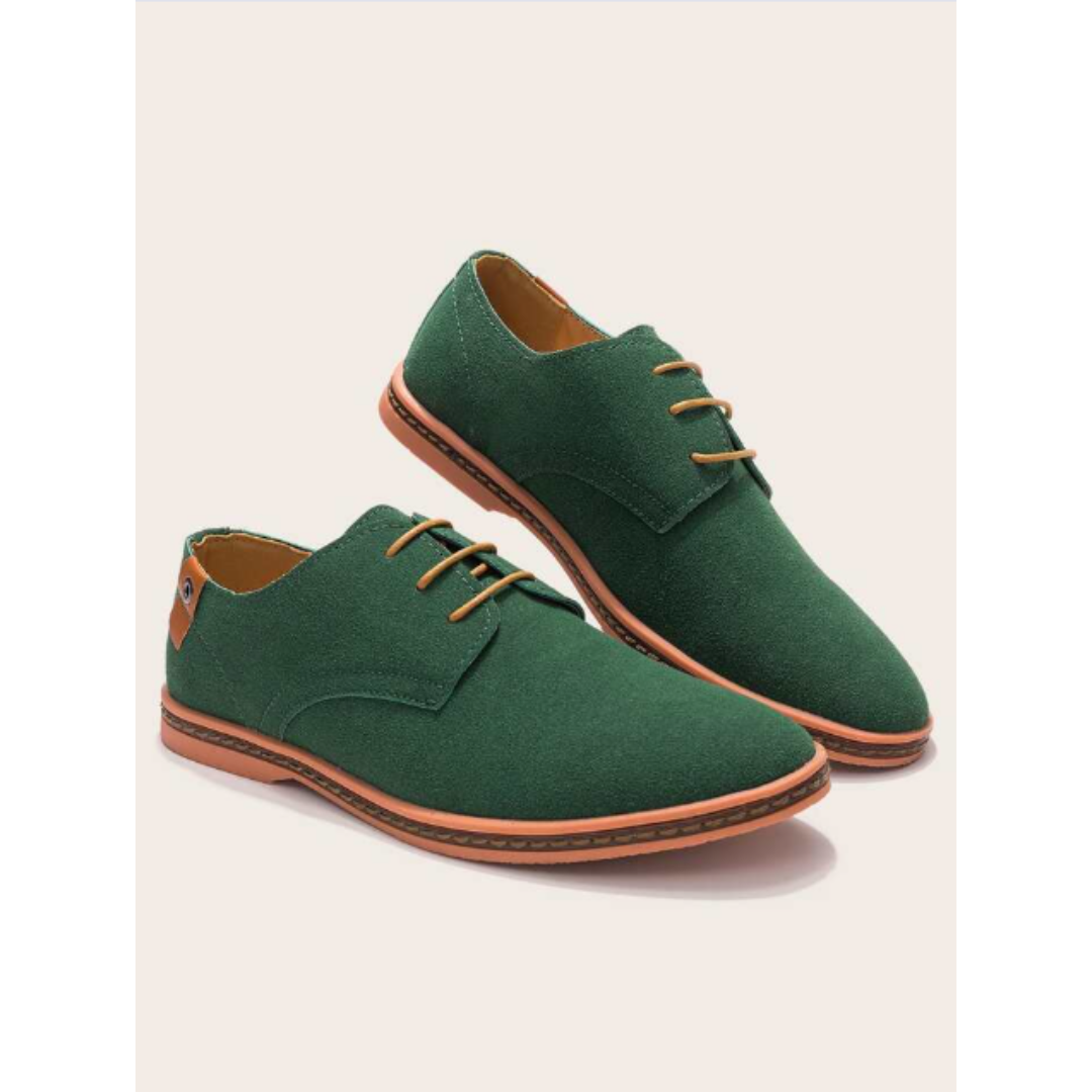 Men's lace-up ankle boots stylish suede footwear - versatile for formal and casual occasions