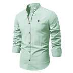 Men's classic button-up long sleeve shirt - versatile essential attire