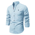 Men's classic button-up long sleeve shirt - versatile essential attire