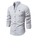 Men's classic button-up long sleeve shirt - versatile essential attire