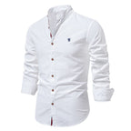 Men's classic button-up long sleeve shirt - versatile essential attire