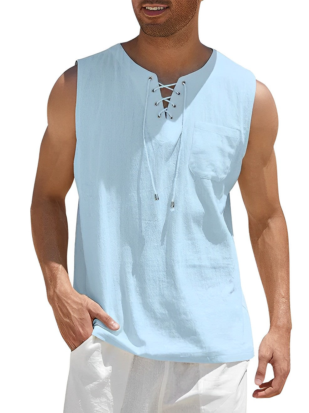 Linen tank top - versatile men’s summer shirt