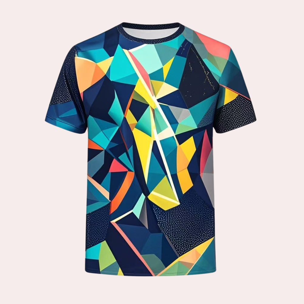 Geometric pattern t-shirt - trendy men’s graphic tee