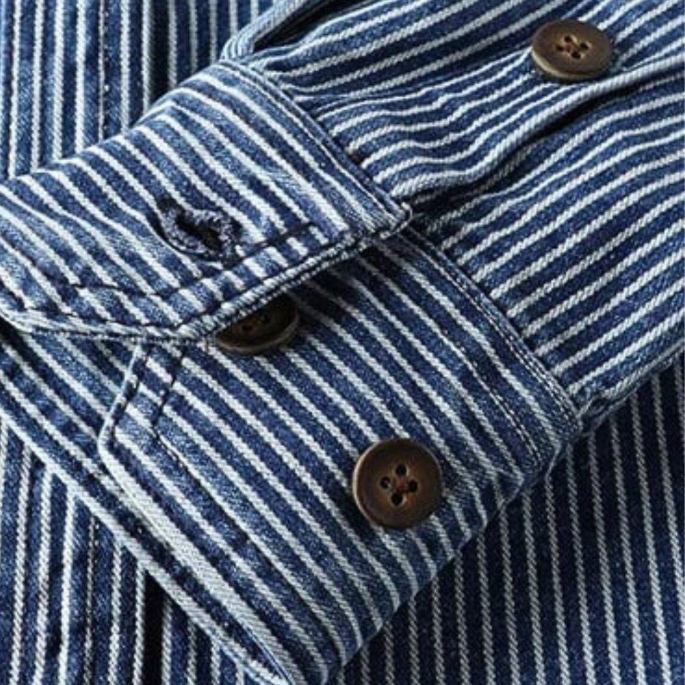 Men’s striped casual shirt - vintage long sleeve top