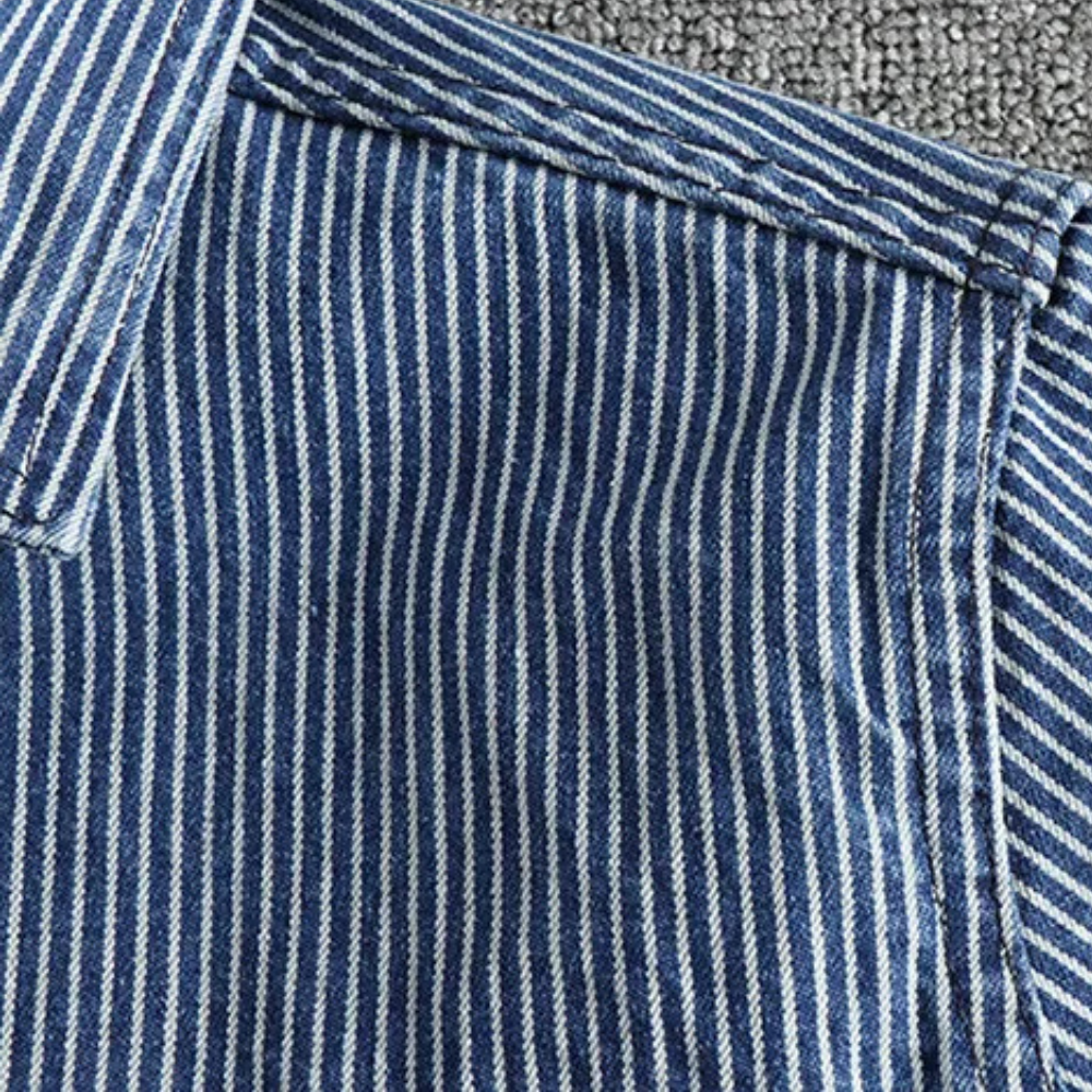 Men’s striped casual shirt - vintage long sleeve top