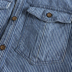 Men’s striped casual shirt - vintage long sleeve top
