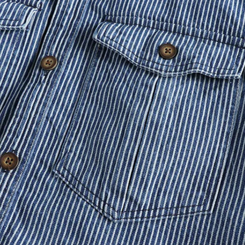 Men’s striped casual shirt - vintage long sleeve top