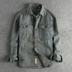 Men’s striped casual shirt - vintage long sleeve top