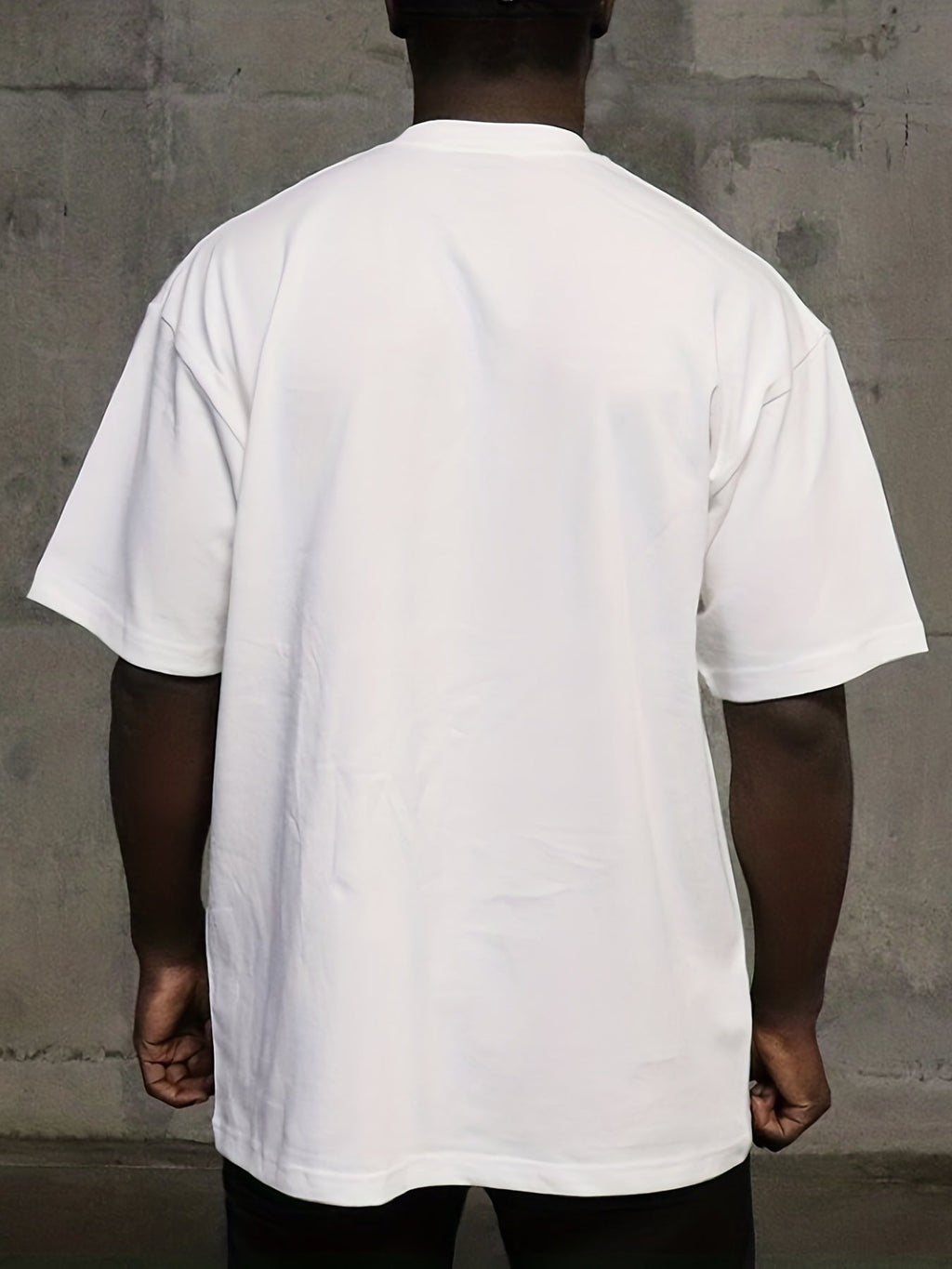 White oversized tee - men's casual t-shirt