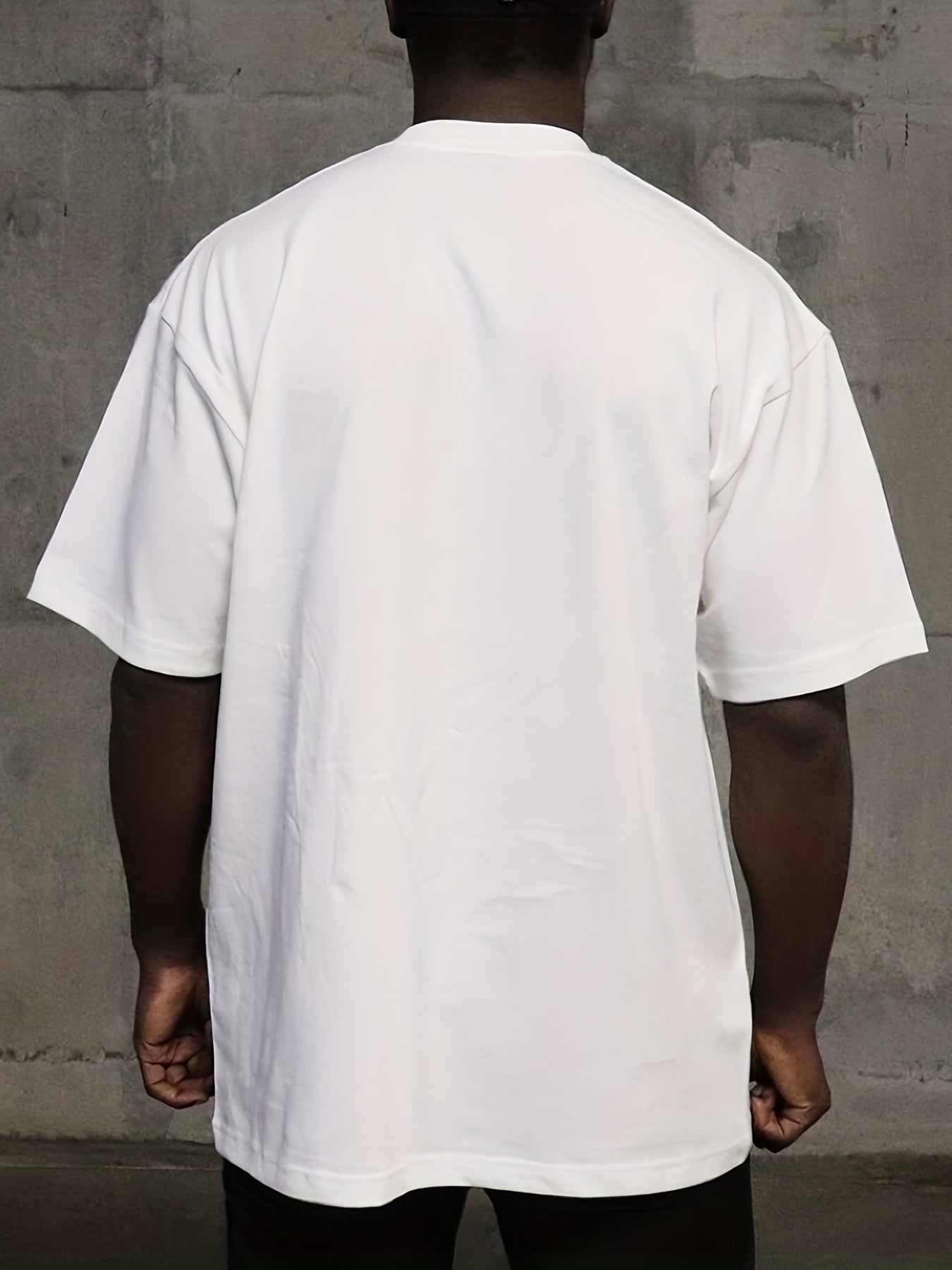 White oversized tee - men's casual t-shirt