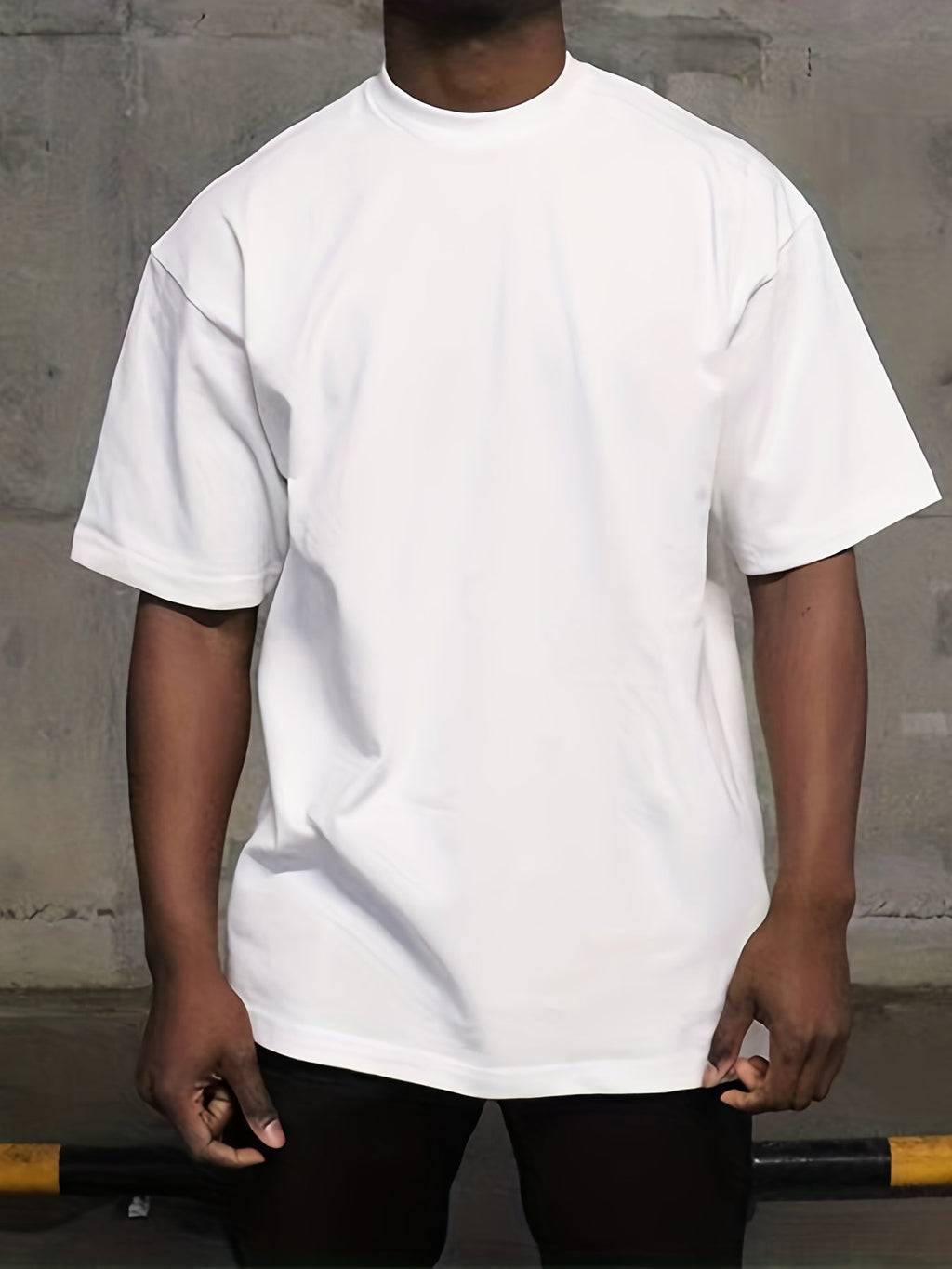 White oversized tee - men's casual t-shirt