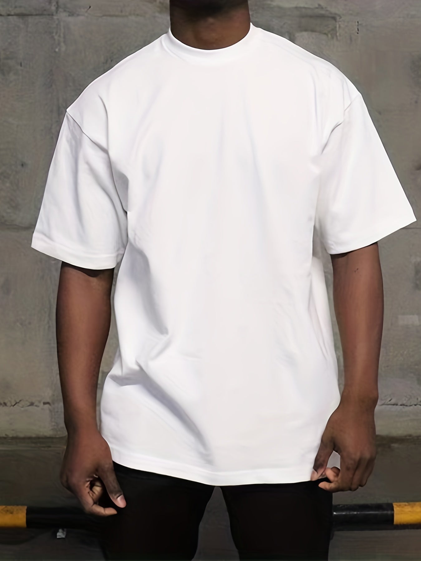 White oversized tee - men's casual t-shirt