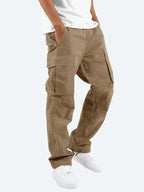 Men's cargo trousers functional utility pants - spacious pockets, durable fabric for casual wear