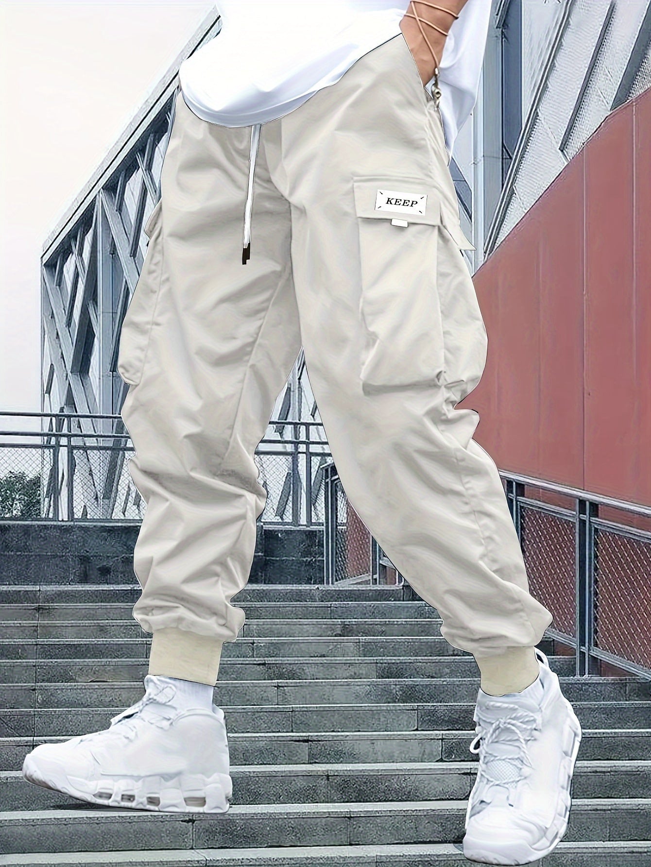 Men's cargo pants versatile casual joggers - durable fabric, everyday wear