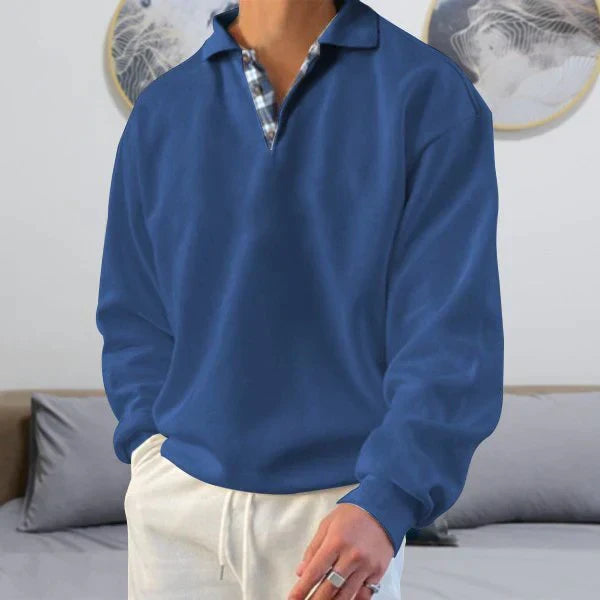 Men's long sleeve polo shirt - classic casual attire for everyday wear