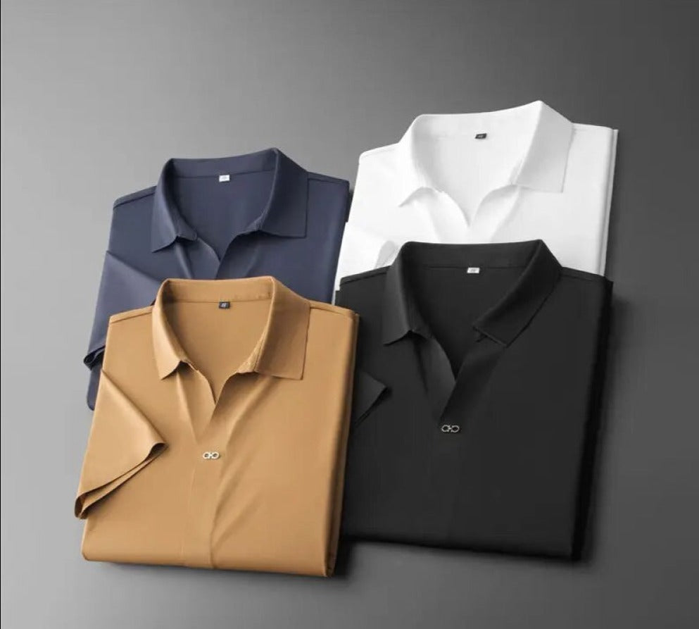 Classic short sleeve polo shirt set - versatile men’s shirts