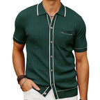 Ribbed short-sleeve shirt - versatile men's summer attire