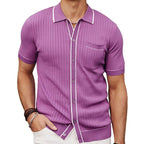 Ribbed short-sleeve shirt - versatile men's summer attire