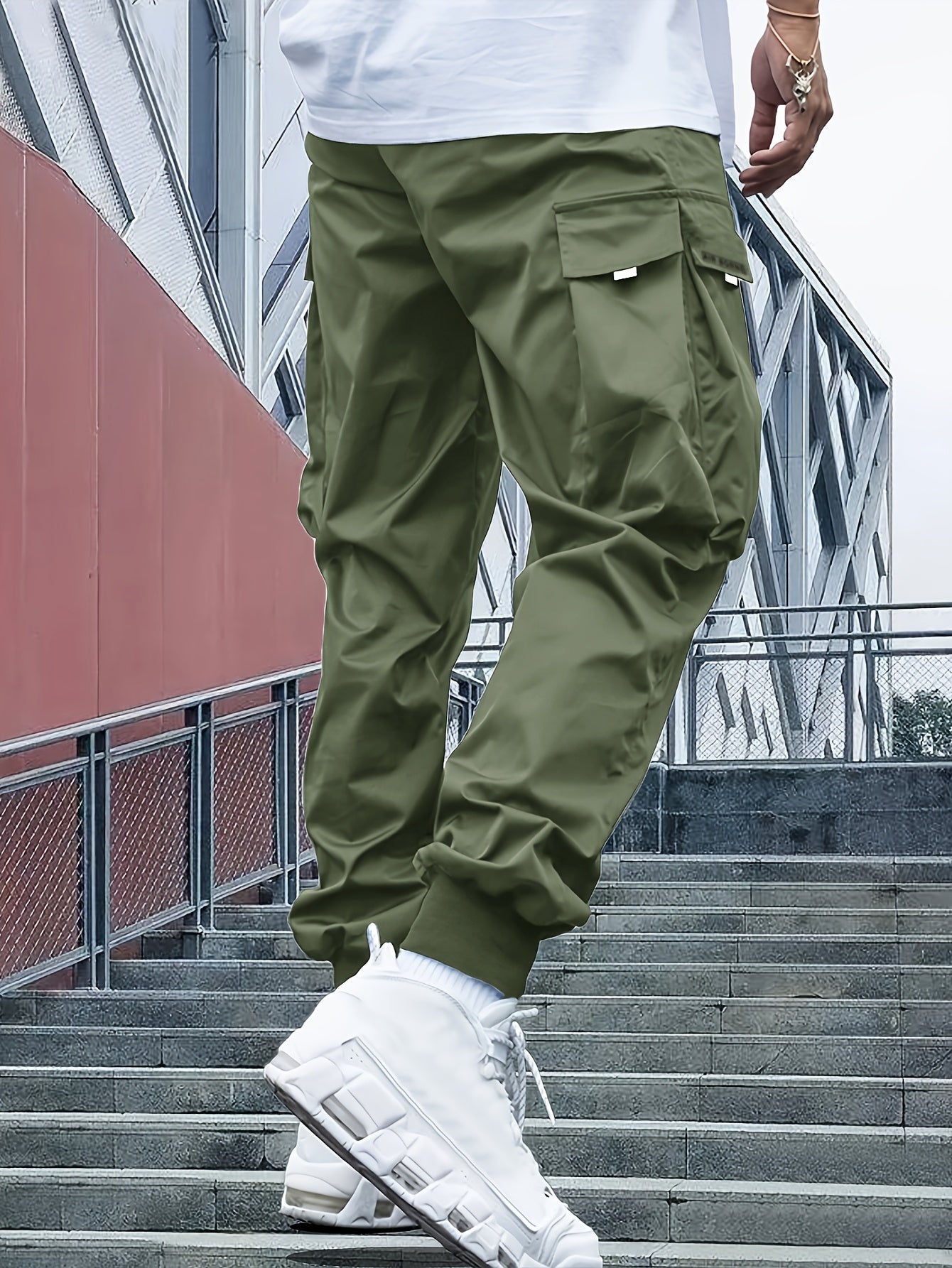 Men's cargo pants versatile casual joggers - durable fabric, everyday wear