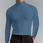 Men's long sleeve turtleneck top - sleek casual attire for everyday wear