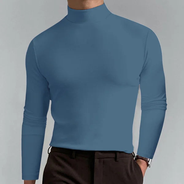 Men's long sleeve turtleneck top - sleek casual attire for everyday wear