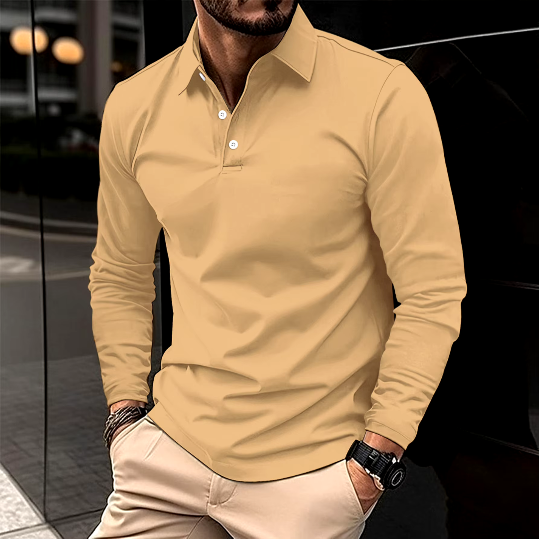 Long sleeve polo shirt - classic men's casual wear