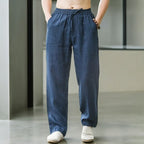 Men's linen trousers - lightweight casual attire for relaxed lounge wear