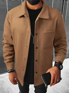 Men's long sleeve office shirt tailored design - quality fabric smart casual attire