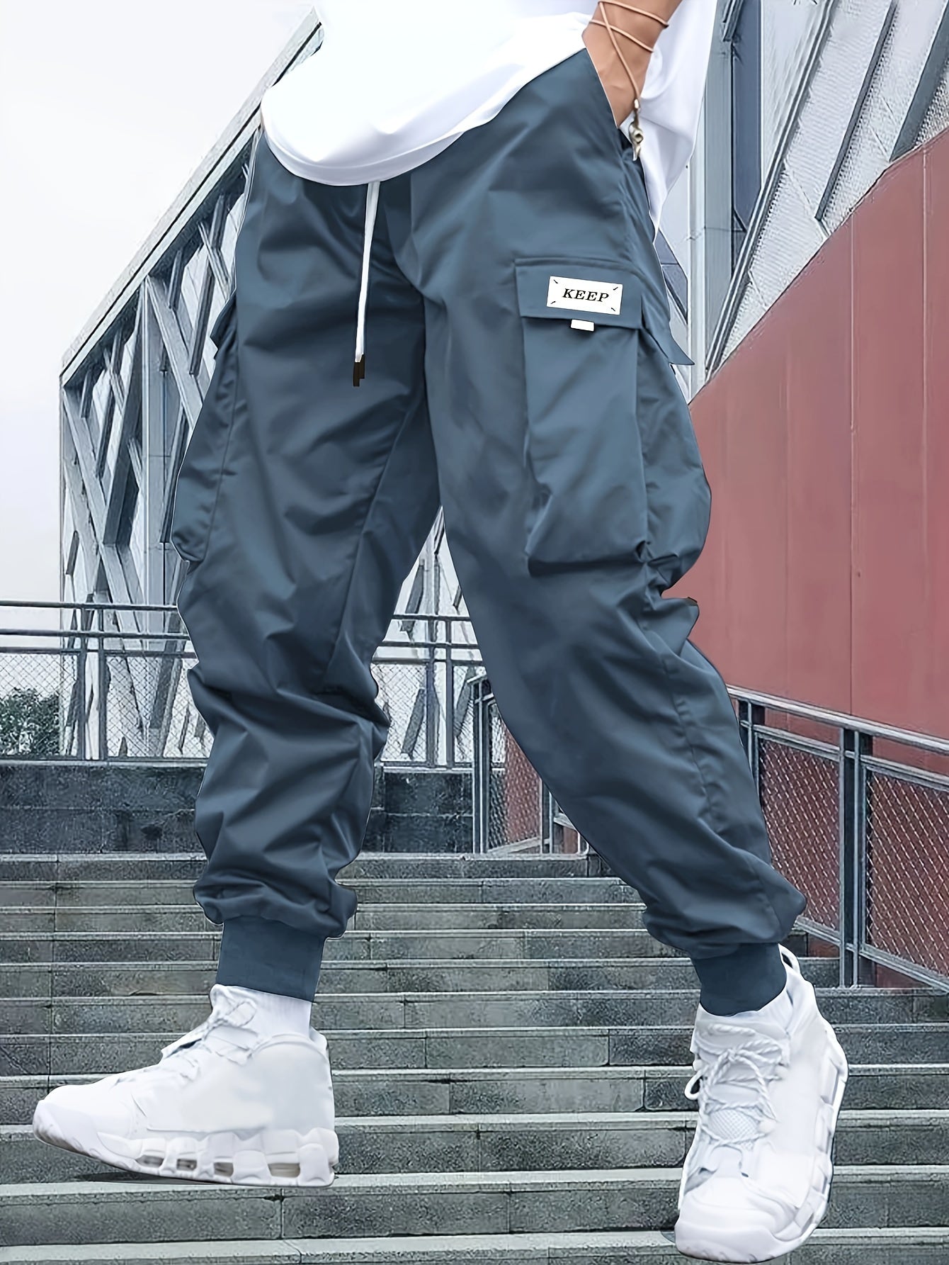 Men's cargo pants versatile casual joggers - durable fabric, everyday wear