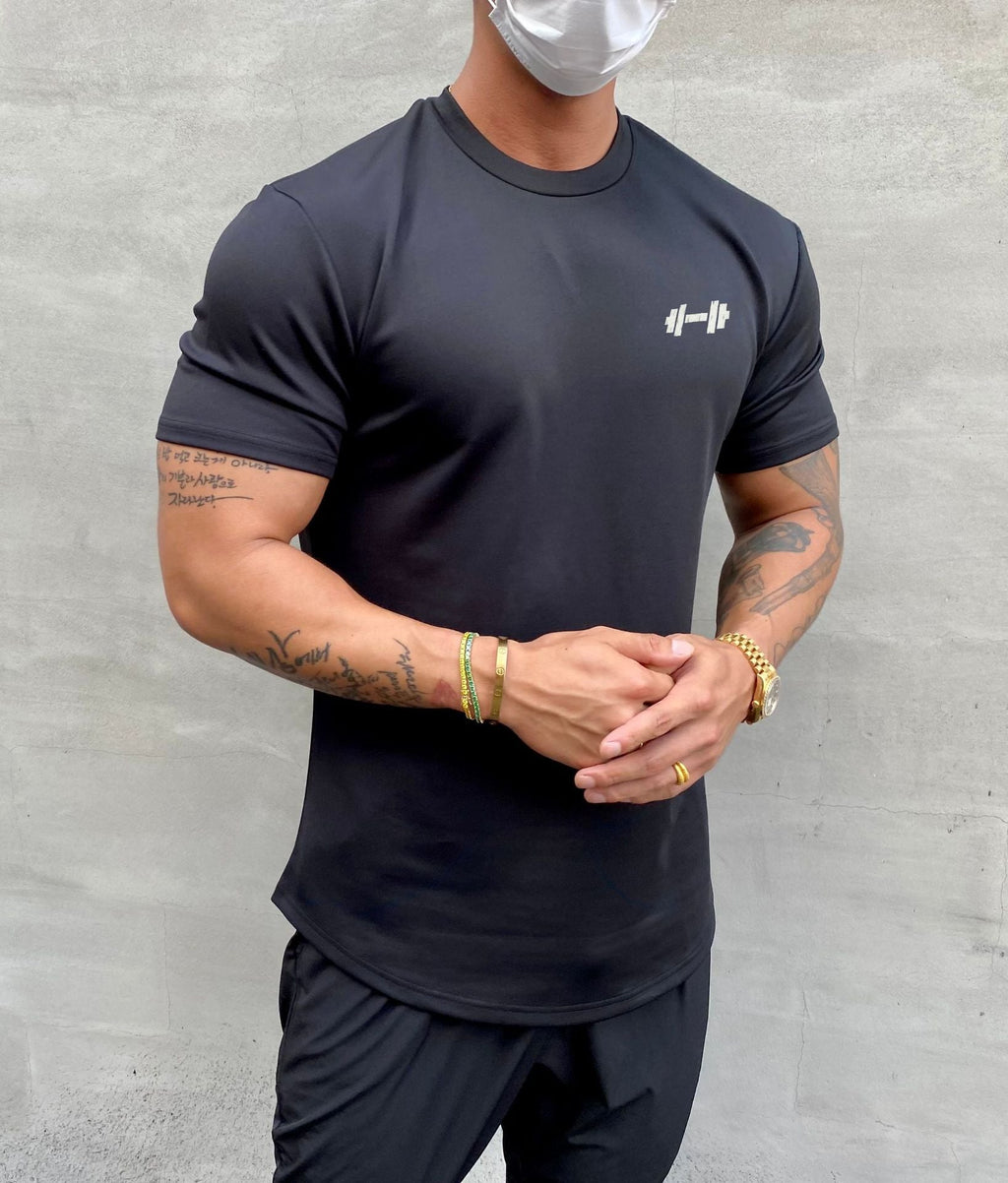 Men's workout t-shirt durable active top - moisture-wicking fitness tee for gym and casual wear