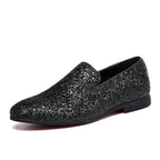 Men's sparkling loafers smart casual evening wear - stylish slip-on shoes for sophisticated occasions