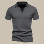 Men's v-neck polo shirt - versatile short sleeve casual attire for everyday wear