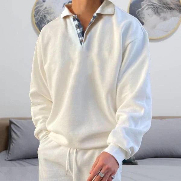 Men's long sleeve polo shirt - classic casual attire for everyday wear