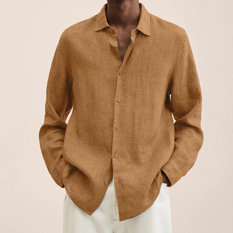 Long-sleeve linen shirt - versatile men’s casual top