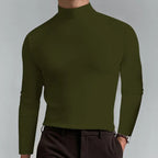 Men's long sleeve turtleneck top - sleek casual attire for everyday wear