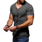 Casual v-neck t-shirt - men's short sleeve top