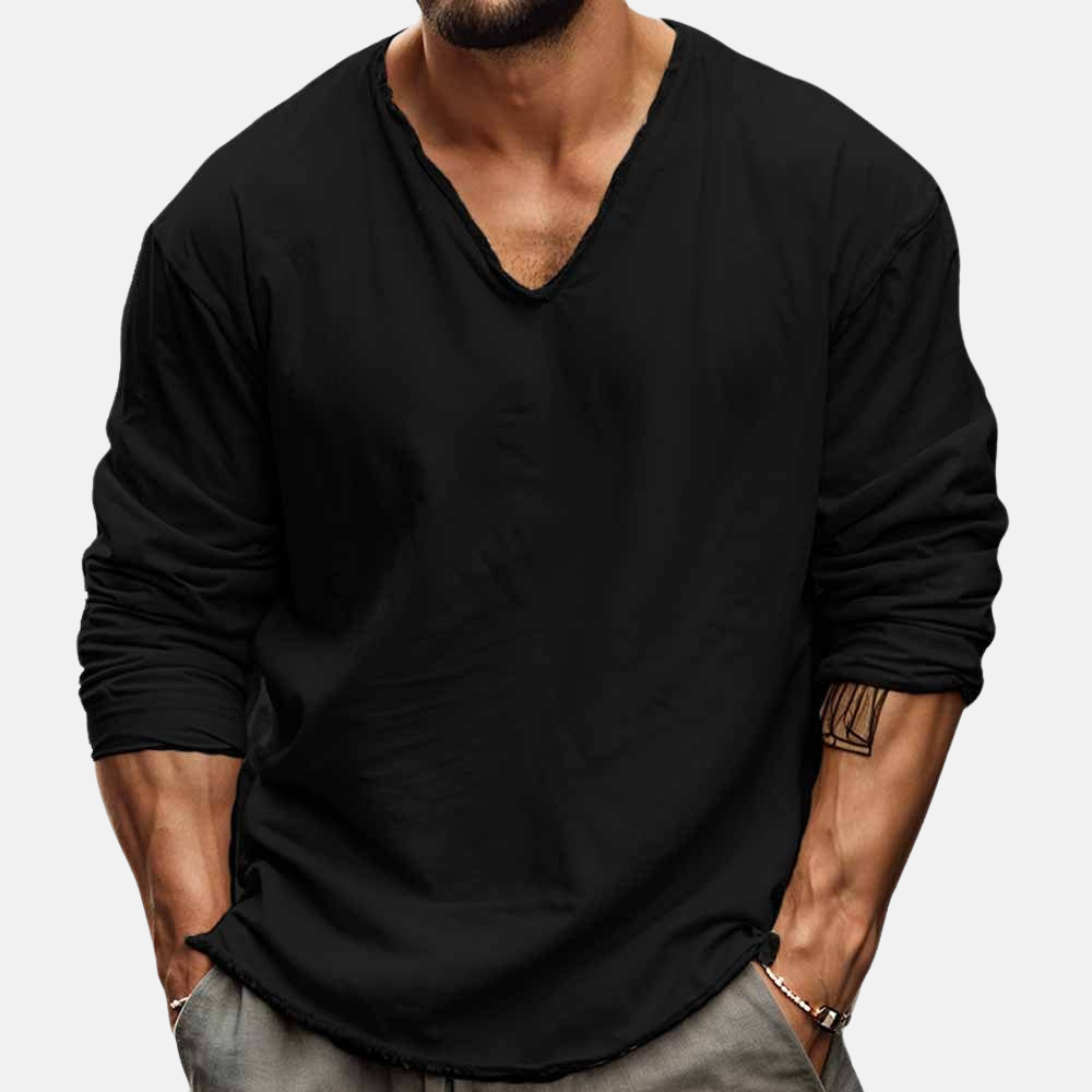 Long-sleeve casual shirt - versatile men’s everyday attire