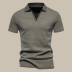 Men's v-neck polo shirt - versatile short sleeve casual attire for everyday wear