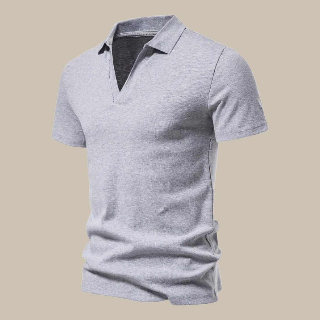 Men's v-neck polo shirt - versatile short sleeve casual attire for everyday wear