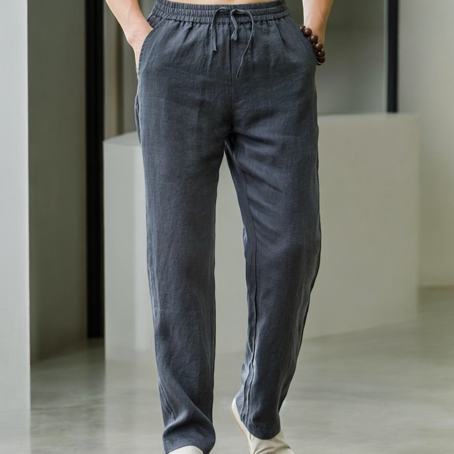 Men's linen trousers - lightweight casual attire for relaxed lounge wear