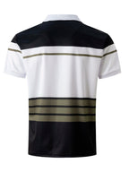 Men's polo shirt modern striped design - relaxed office and casual attire