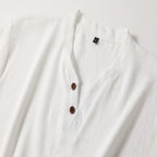 Men's casual henley t-shirt – soft cotton blend top for everyday - stylish short sleeve tee for relaxed outings