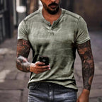 Men's casual henley t-shirt short sleeve - versatile everyday wear for active lifestyles